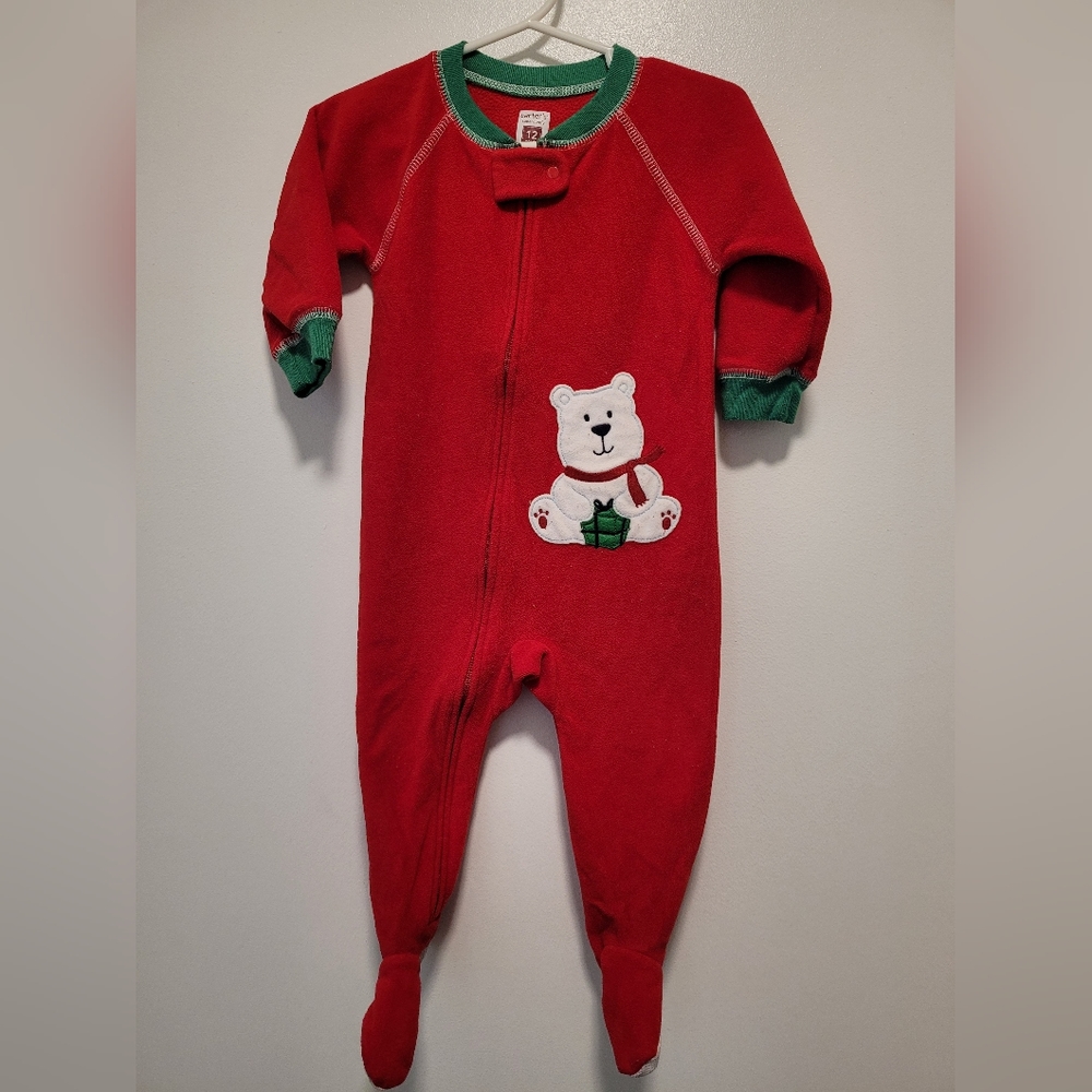 Carter's Fleece Onesie Pajamas 12M